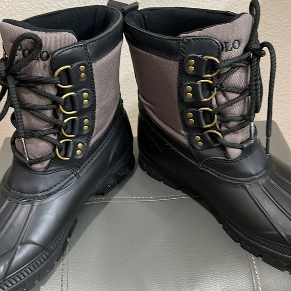 Polo Ralph Lauren Crestwick Pony Lace Up Winter Hiking Rubber Boots snow rain 9 - Picture 8 of 17